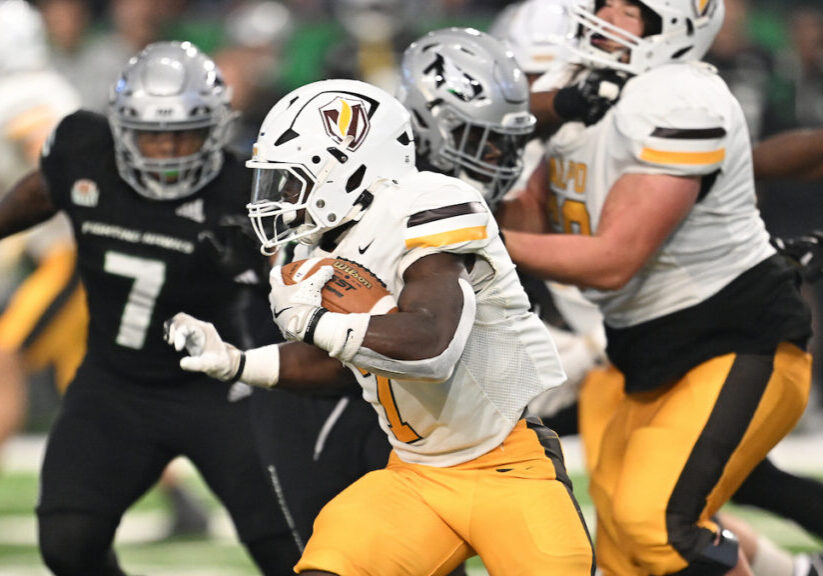 during a NCAA Football game between the Valparaiso Beacons and the University of North Dakota Fighting Hawks on Saturday, September 20, 2025 at the Alerus Center in Grand Forks, ND. 
By Russell Hons